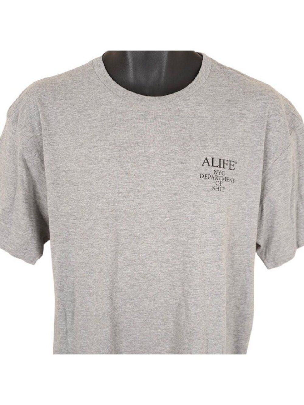 Alife T Shirt Mens Size Large Gray NYC Department Of Sh*t New York Streetwear